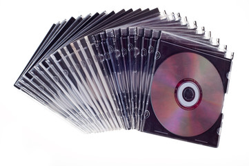 Cd dvd piled up