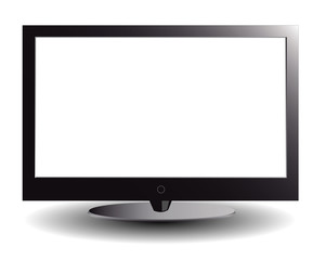 The plasma TV with the white screen