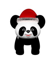 Christmas Panda with Santa Hat - standing © Algol