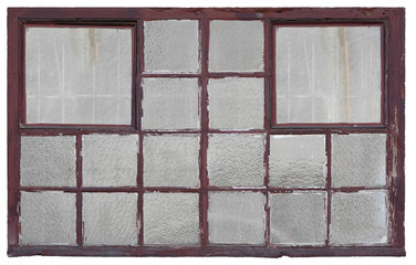 Old factory wood window on a white background © ShkYo30