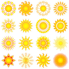 bright symbolic vector sun collection