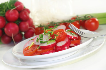 Radieschen-Tomaten-Salat