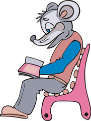 Mouse reader cartoon