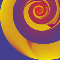 Yellow spiral. Vector illustration.