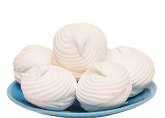 Plate with a white zephyr