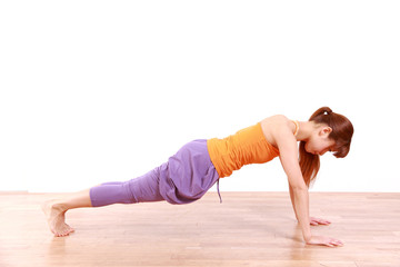 Fototapeta na wymiar yoga plank pose