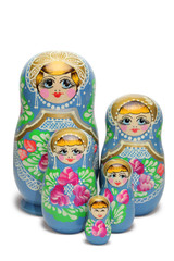Blue russian nesting doll