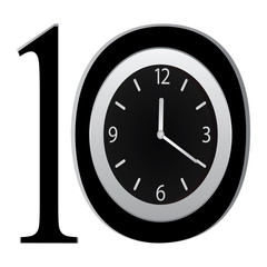 Hours against figure ten