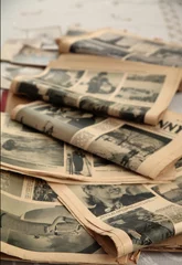 Papier Peint photo Lavable Journaux Vieux journaux