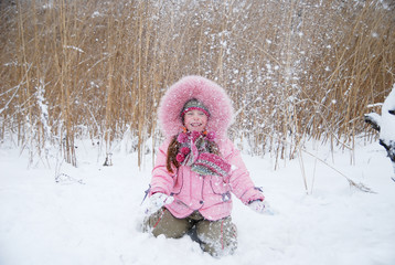 Playing with snow