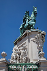 Fototapeta na wymiar Praça do Comércio, Lissabon: Reiterstandbild King Jose I.