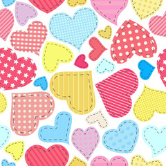 Seamless Valentine's day pattern with hearts