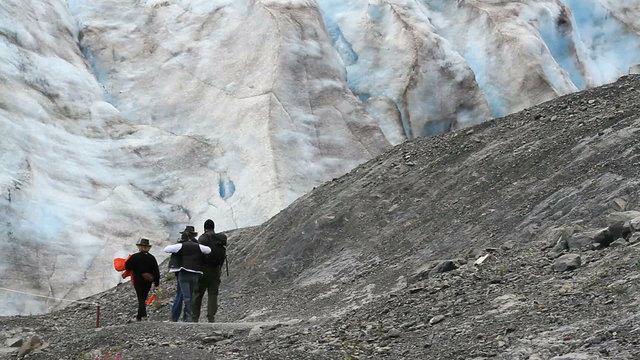 Exit Glacier Seward Alaska hikers P HD 1649