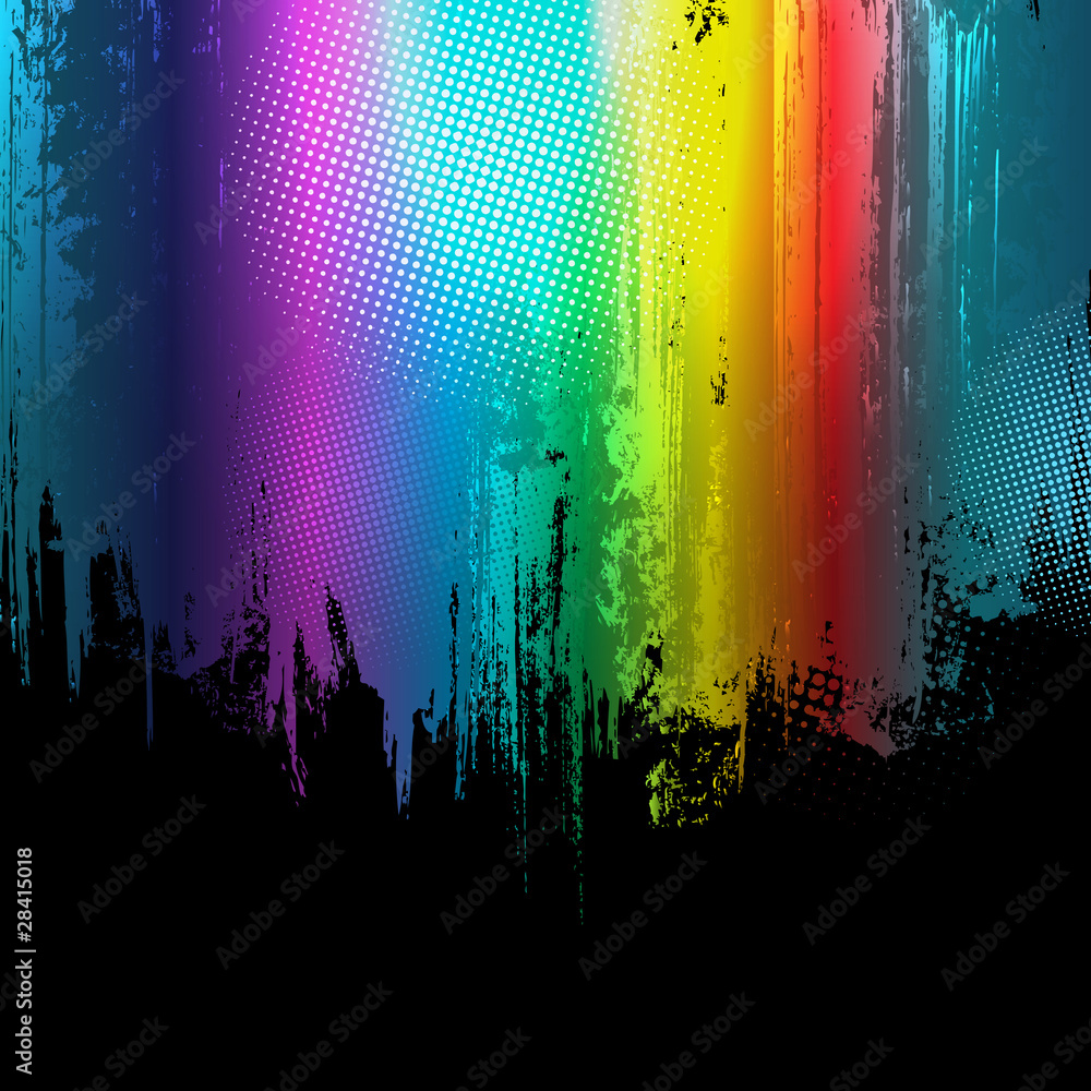 Poster gradient paint splashes background. vector