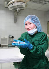 Nurse with syringe