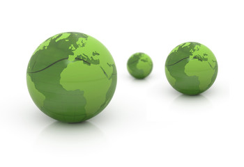 World globes blue illustration background