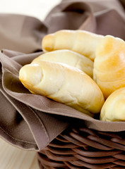 Minicroissants im Korb