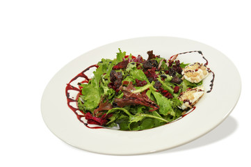 Green leaf and red leaf Lettuce salad