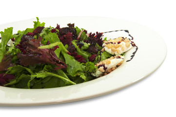 Red leaf lettuce salad plate