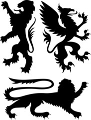 heraldic classic royal crest griffin