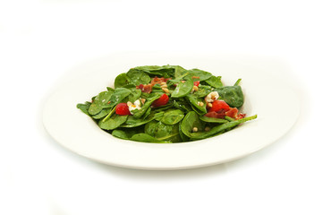 Spinach salad with fresh tomatoes