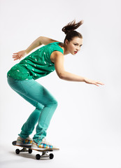 girl with skateboard