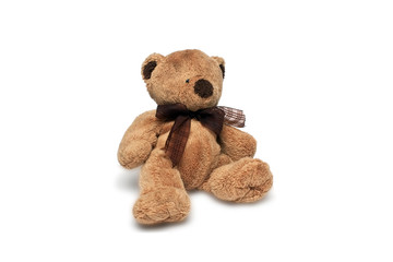 Teddy bears on a white background