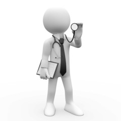 Doctor with a stethoscope auscultation