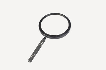The magnifier isolated on the white