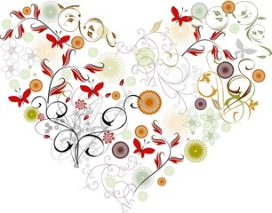 Greeting card vectorized - flover - love