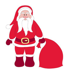 Illustration of Santa Claus, isolated
