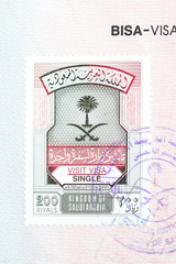Passport stamps from Saudi Arabia