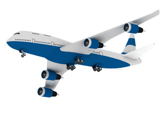 3D model of airplane isolated on white background