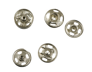 Naklejka premium set of snap fasteners on a white background