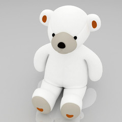 Classic teddybear  isolated on white background