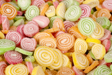 Colorful Candy With Sugar On Top as Texture Background