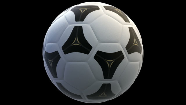 Loopable rotating soccer ball with alpha chanel