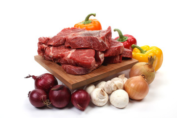 Beef and ingredients