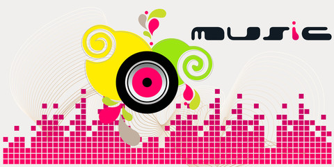 Fototapeta premium Vector elegant music background