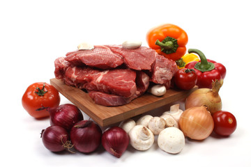 Beef and ingredients