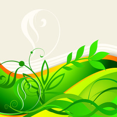 Vector elegant floral summer business background