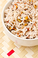 Colorful rice and cereals