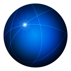 Vector elegant blank blue glossy web button