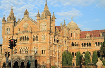 Fototapeta na wymiar Victoria Terminus, UNESCO World Heritage Site, Bombaj