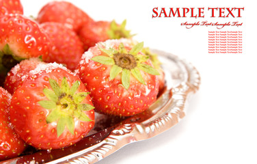 sweet juicy strawberry on white