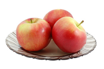 Apples on plate