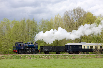 Fototapeta na wymiar pociąg parowy, Boekelo - Haaksbergen, Holandia
