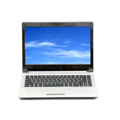 blue sky in laptop