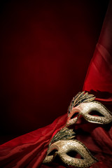 Carnival Mask on red background - 28433648