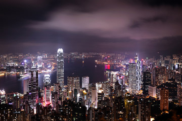 Fototapeta na wymiar Hong Kong Central District skyline